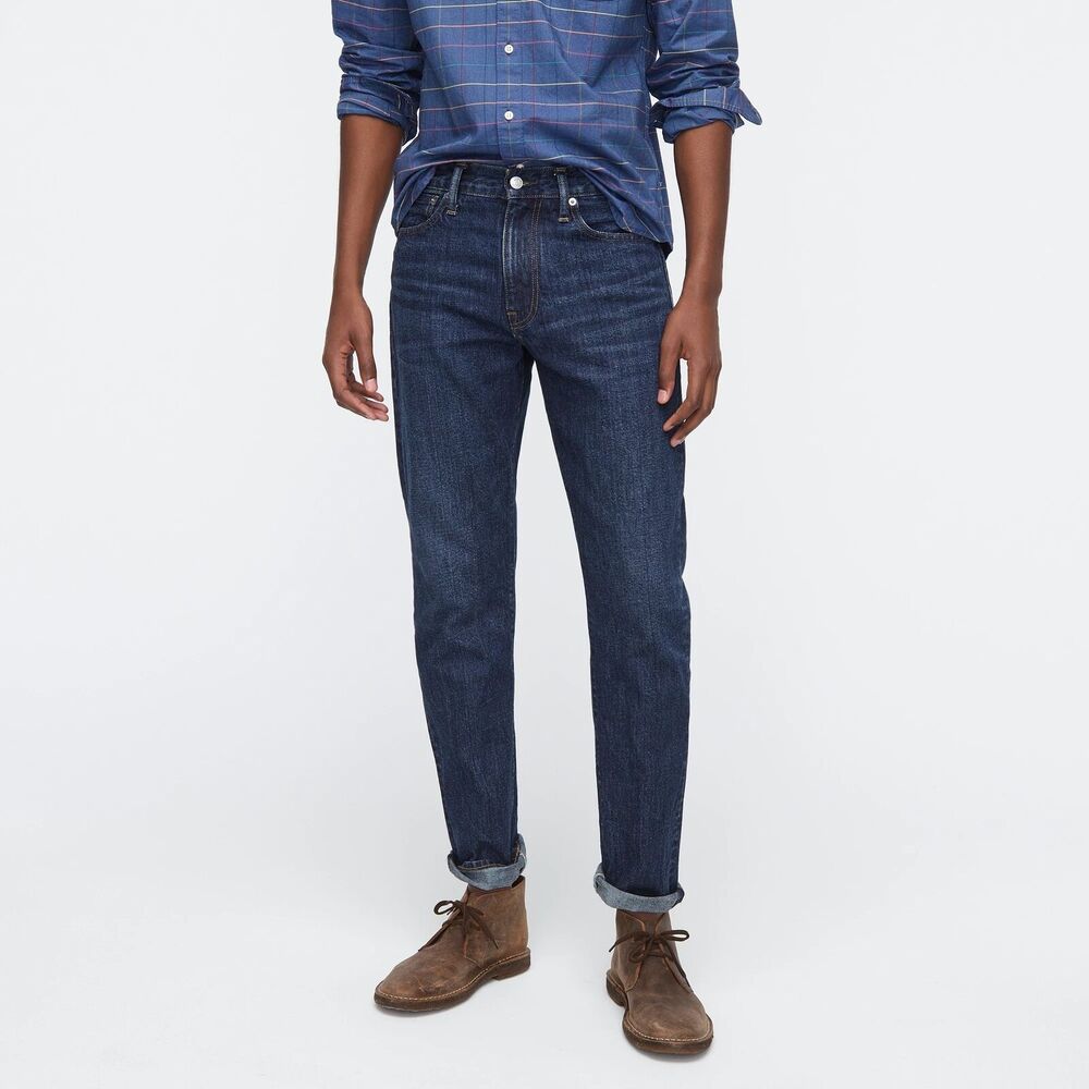 J. Crew 484 Slim Fit Jean AU643 Dark One Year Wash Men's Size 34 / 30 H14457 - Picture 1 of 8